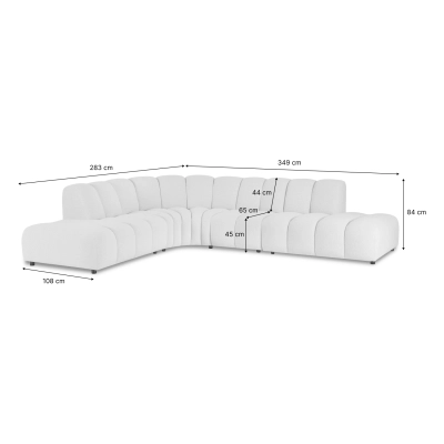 Modularer Eckschrank Bliss 349x283 cm linke Seite
