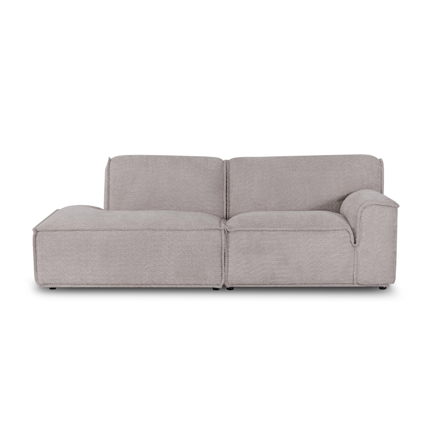 Sofa modułowa otwarta Look 233x103 cm ciemny beż boucle I MONONI.PL