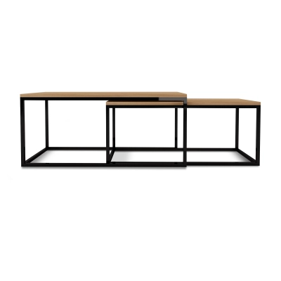Eve L Satz von 2 Couchtischen mit Holzplatte I MONONI.PL