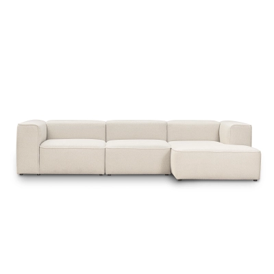 Cremefarbenes modulares Ecksofa 320x160 cm Luss boucle |MONI.PL