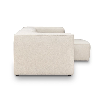 Cremefarbenes modulares Ecksofa 320x160 cm Luss boucle |MONI.PL