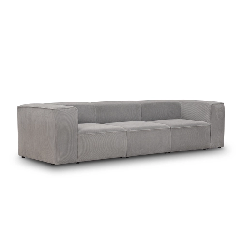 Großes modulares 3-Sitzer-Sofa 300x100 cm Luss hellgrau I MONONI.PL