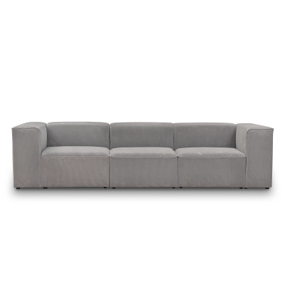 Großes modulares 3-Sitzer-Sofa 300x100 cm Luss hellgrau I MONONI.PL