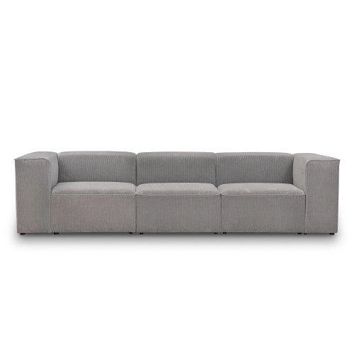Großes modulares 3-Sitzer-Sofa 300x100 cm Luss hellgrau I MONONI.PL