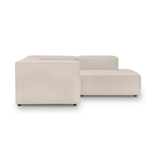 Bequemes kleines Ecksofa 220x210 cm Luss beige Chenille I MONONI.PL