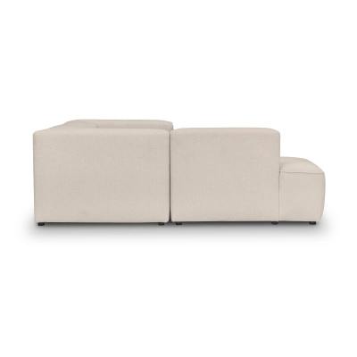 Bequemes kleines Ecksofa 220x210 cm Luss beige Chenille I MONONI.PL