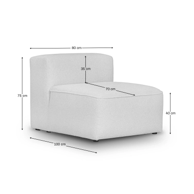 Mittelmodul 80x100 cm Luss creme-beige boucle I MONONI.PL