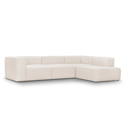 Modulares Ecksofa 290x210 cm Luss creme beige boucle I MONONI.PL