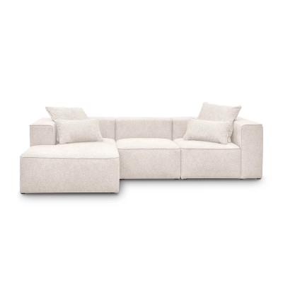 Beige modulares 3-Sitzer Schlafsofa 320x160 cm Luss boucle I MONONI.PL