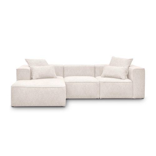 Beige modulares 3-Sitzer Schlafsofa 320x160 cm Luss boucle I MONONI.PL