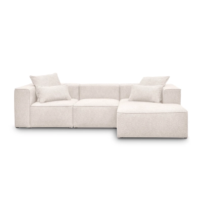 Beige modulares 3-Sitzer Schlafsofa 320x160 cm Luss boucle I MONONI.PL