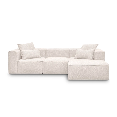Narożnik beżowy modułowy 3 osobowy 320x160 cm Luss boucle I MONONI.PL