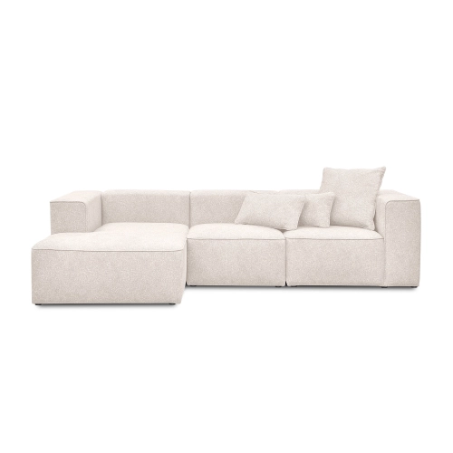 Beige modulares 3-Sitzer Schlafsofa 320x160 cm Luss boucle I MONONI.PL