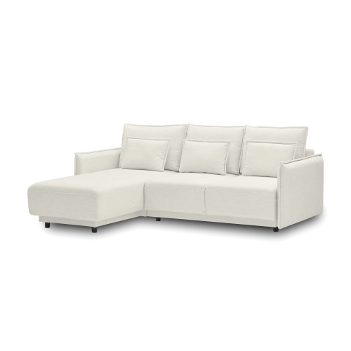 Klappbares Schlafsofa 247x187cm Lorena hellbeige gestrickt I MONONI.PL