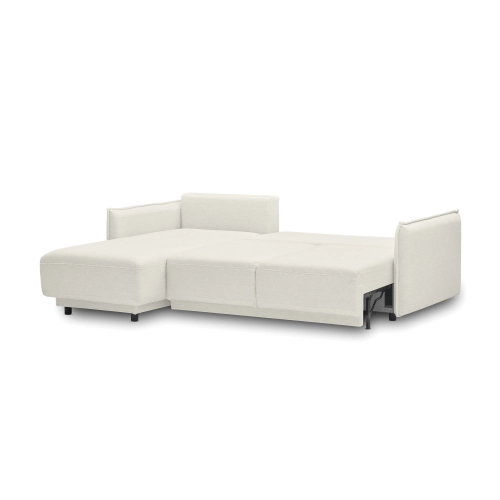 Klappbares Schlafsofa 247x187cm Lorena hellbeige gestrickt I MONONI.PL