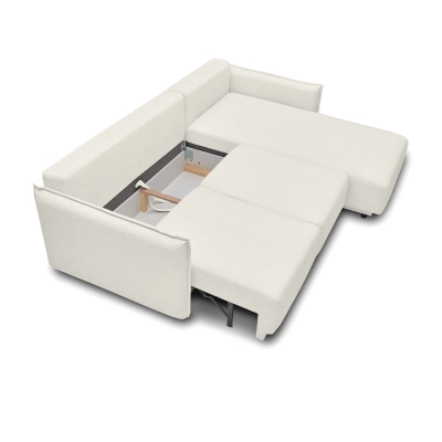 Klappbares Schlafsofa 247x187cm Lorena hellbeige gestrickt I MONONI.PL
