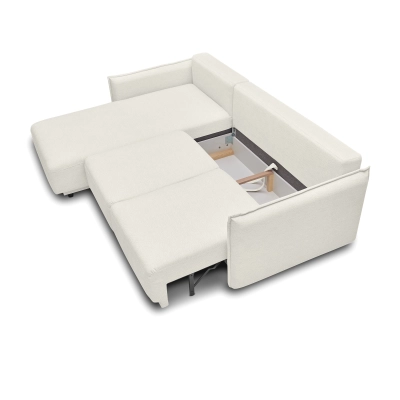 Klappbares Schlafsofa 247x187cm Lorena hellbeige gestrickt I MONONI.PL