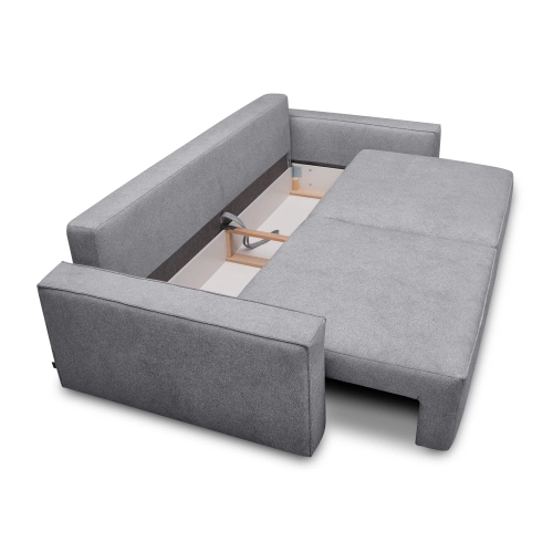 Sofa 3 osobowa z funkcją spania 3DL Moyo boucle jasnoszary I MONONI.PL