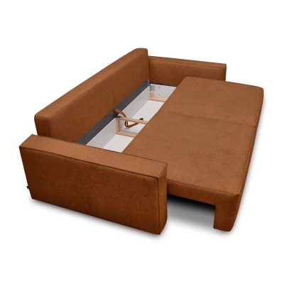 Sofa 3 osobowa z funkcją spania 3DL Moyo boucle rdzawy I MONONI.PL