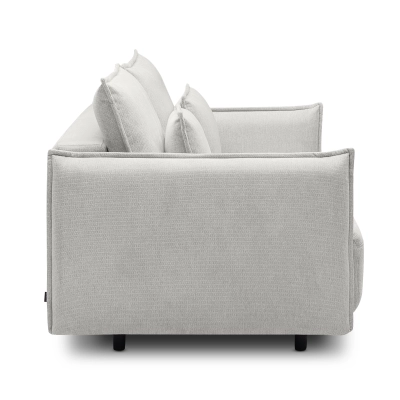 Bequemes 3-Sitzer-Sofa Lorena mit Funktion, hellgrauer Chenille MONONI
