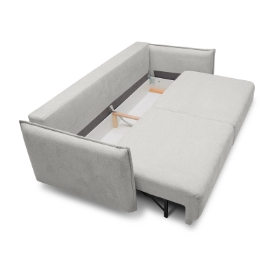Wygodna sofa Lorena 3 osobowa z funkcją , szenil jasnoszary MONONI.PL