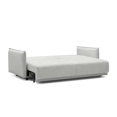 Wygodna sofa Lorena 3 osobowa z funkcją , szenil jasnoszary MONONI.PL