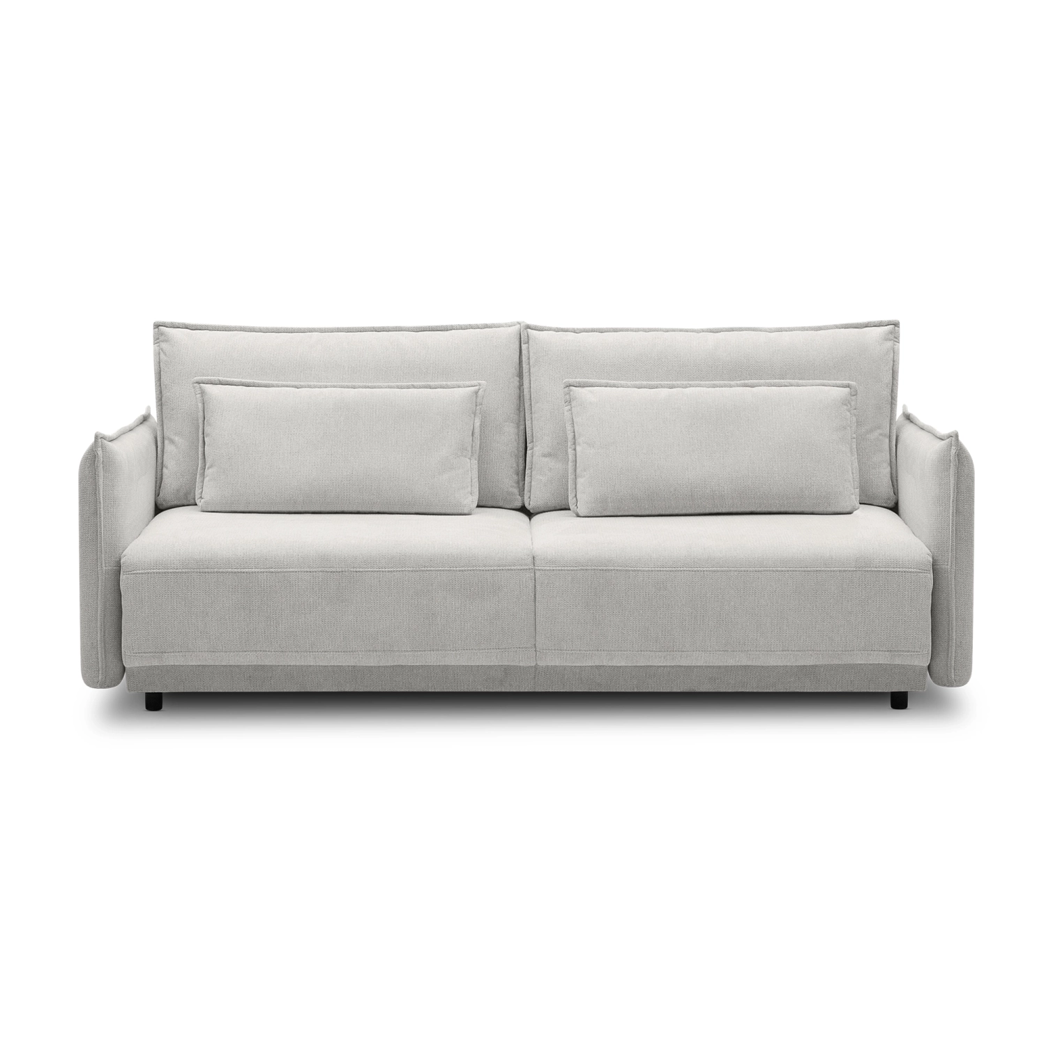 Wygodna sofa Lorena 3 osobowa z funkcją , szenil jasnoszary MONONI.PL