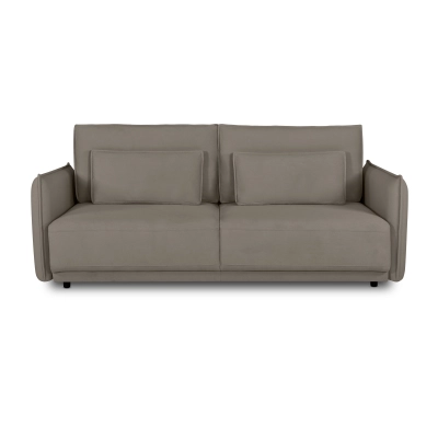 3-Sitzer-Sofa mit 3DL-Schlaffunktion Lorena, taupefarbener Velours