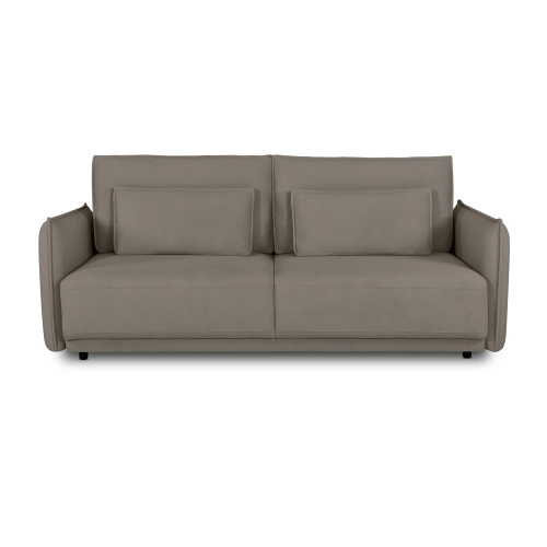 3-Sitzer-Sofa mit 3DL-Schlaffunktion Lorena, taupefarbener Velours